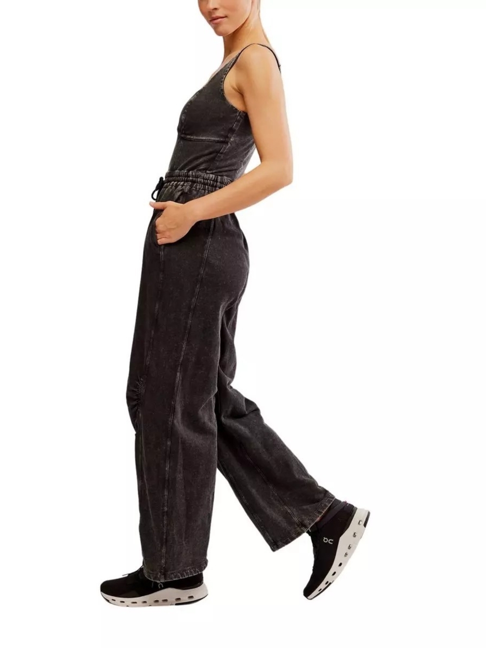 ⭐️ SOLD OUT⭐️NWT Free People FP Movement Inbound Onesie Black - Picture 3 of 6